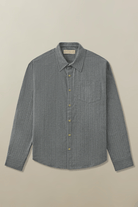 Shirts & Tops - Road to Nowhere Clothing - Men's Accord Shirt in Denim Herringbone - Archery Close