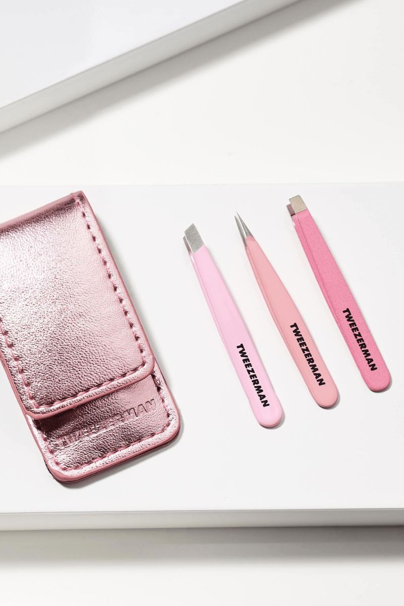 Hair & Skincare - Tweezerman - Micro Mini Tweezer Set in Pink - Archery Close