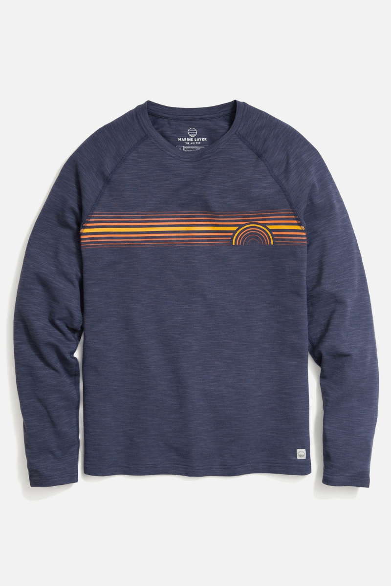 T-Shirt - Marine Layer - Midweight Air Crew Tee - Archery Close