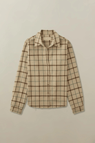 Shirts & Tops - Road to Nowhere Clothing - Mila Flannel in Oat Windowpane - Archery Close