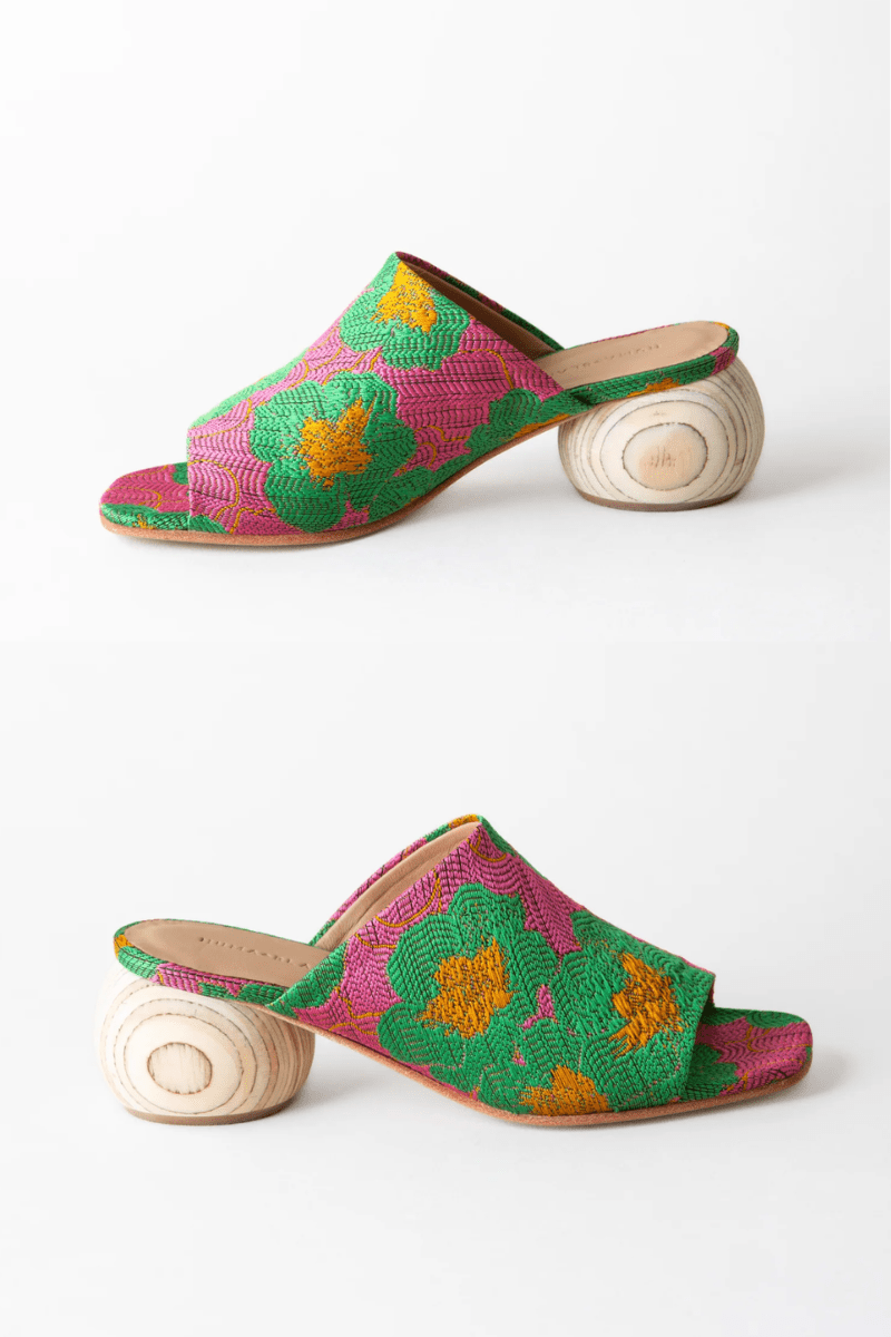 Shoes - Huma Blanco - Milla Mule in Floral - Archery Close