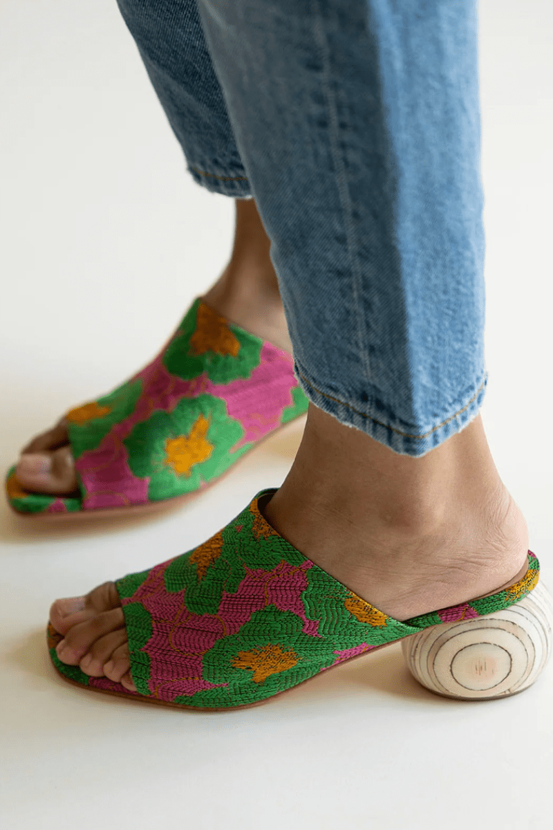 Shoes - Huma Blanco - Milla Mule in Floral - Archery Close