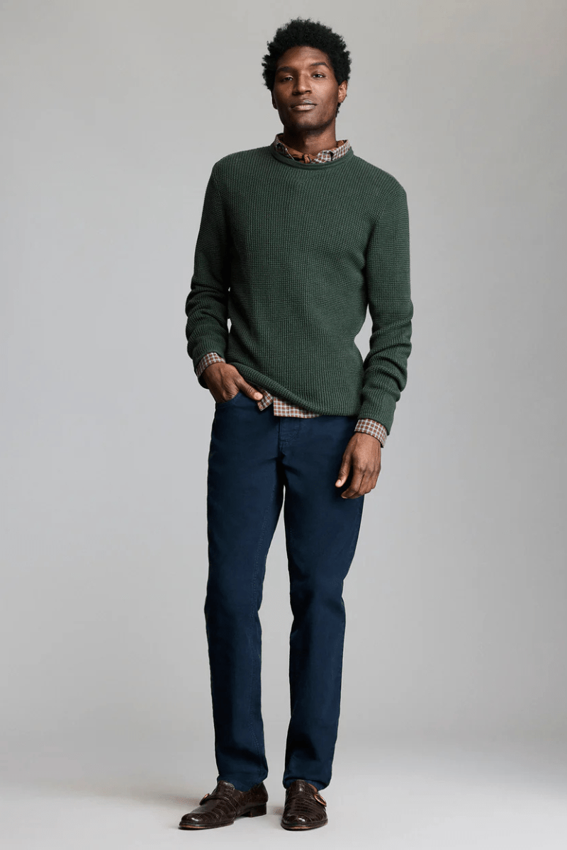 Shirts & Tops - Billy Reid - Mini Waffle Crew - Rosin - Archery Close