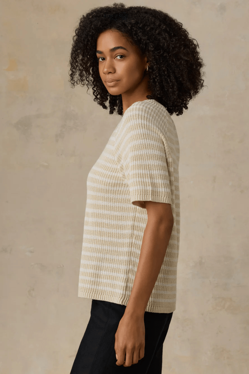Shirts & Tops - Faherty Brand - Miramar Linen Tee - Archery Close