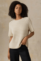 Shirts & Tops - Faherty Brand - Miramar Linen Tee - Archery Close