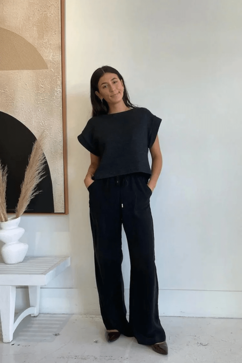 Sweater - Natalie Busby - Mod Sweater in Charcoal - Archery Close