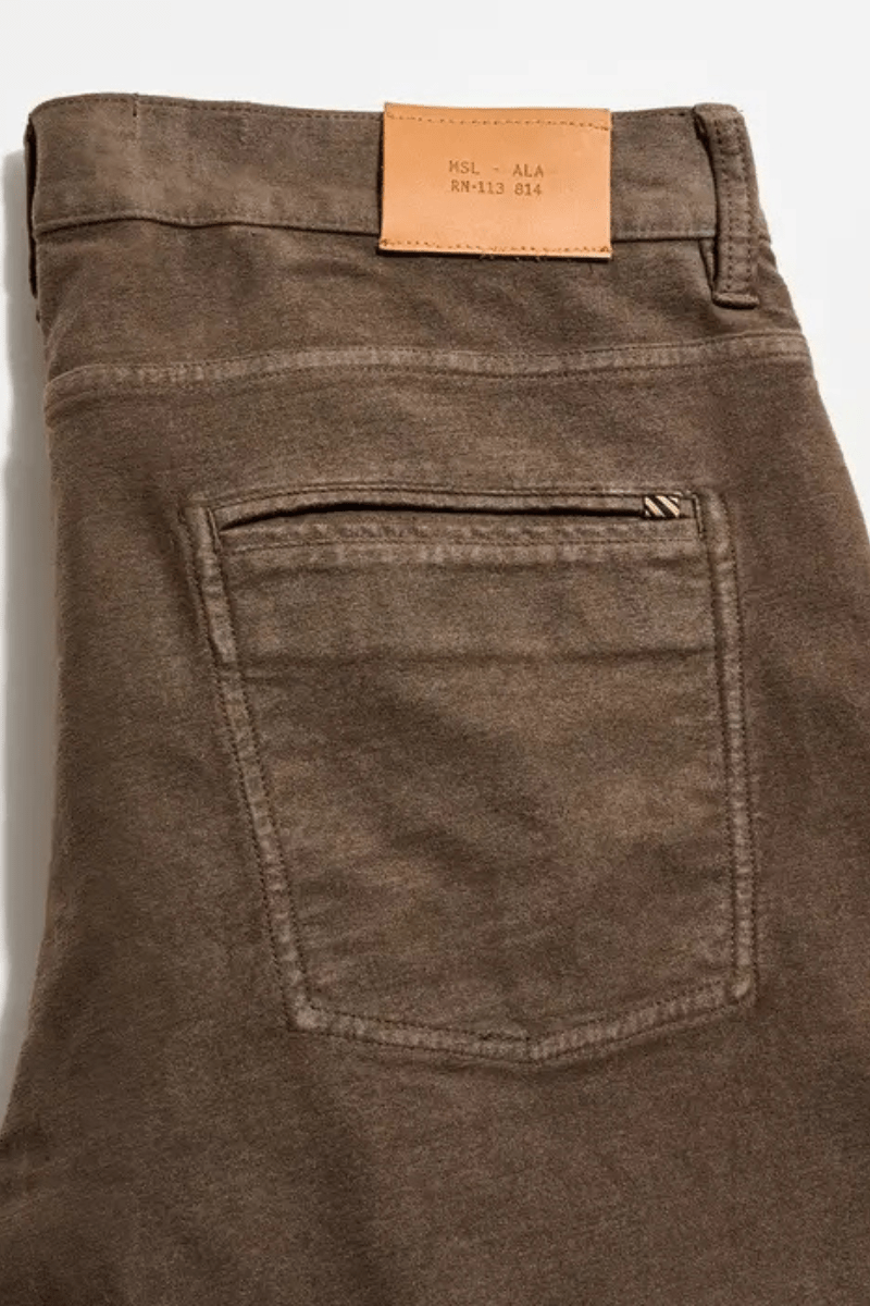 Jeans - Billy Reid - Moleskin Cochran Jean - Coffee - Archery Close