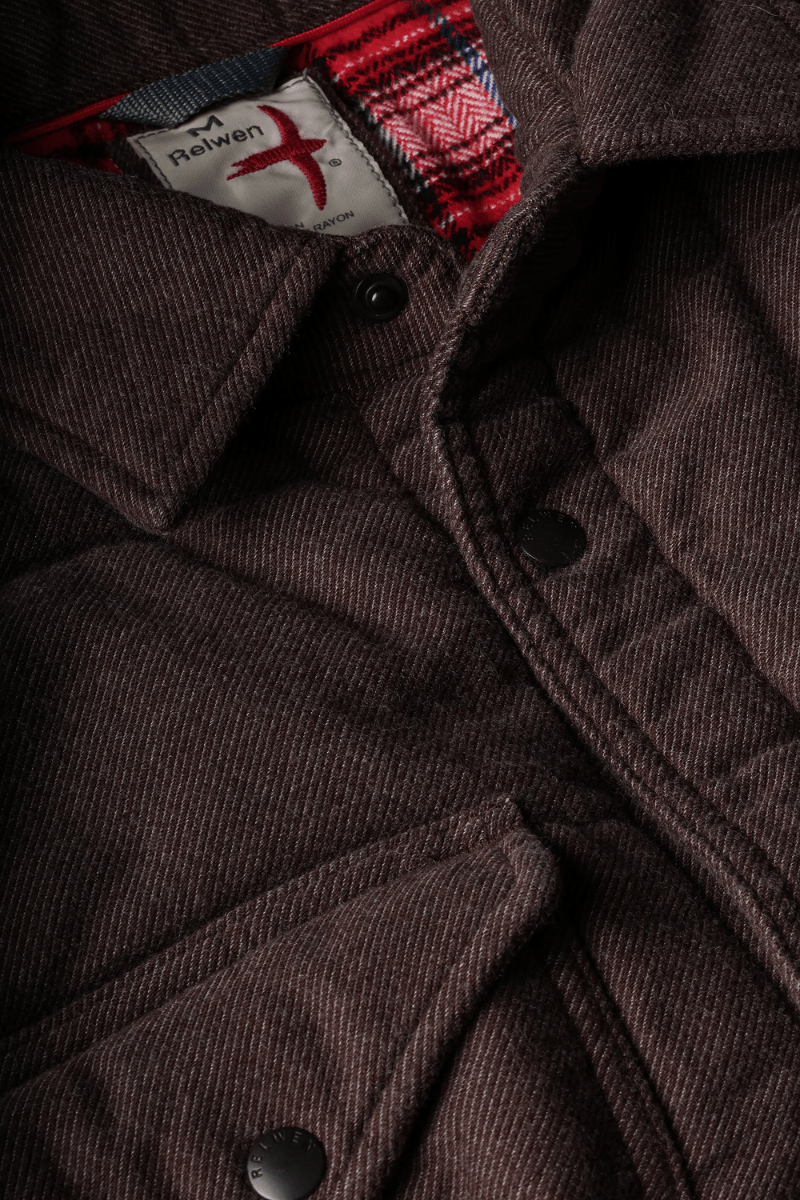 Outerwear - Relwen - Moleskin Snap CPO - Archery Close