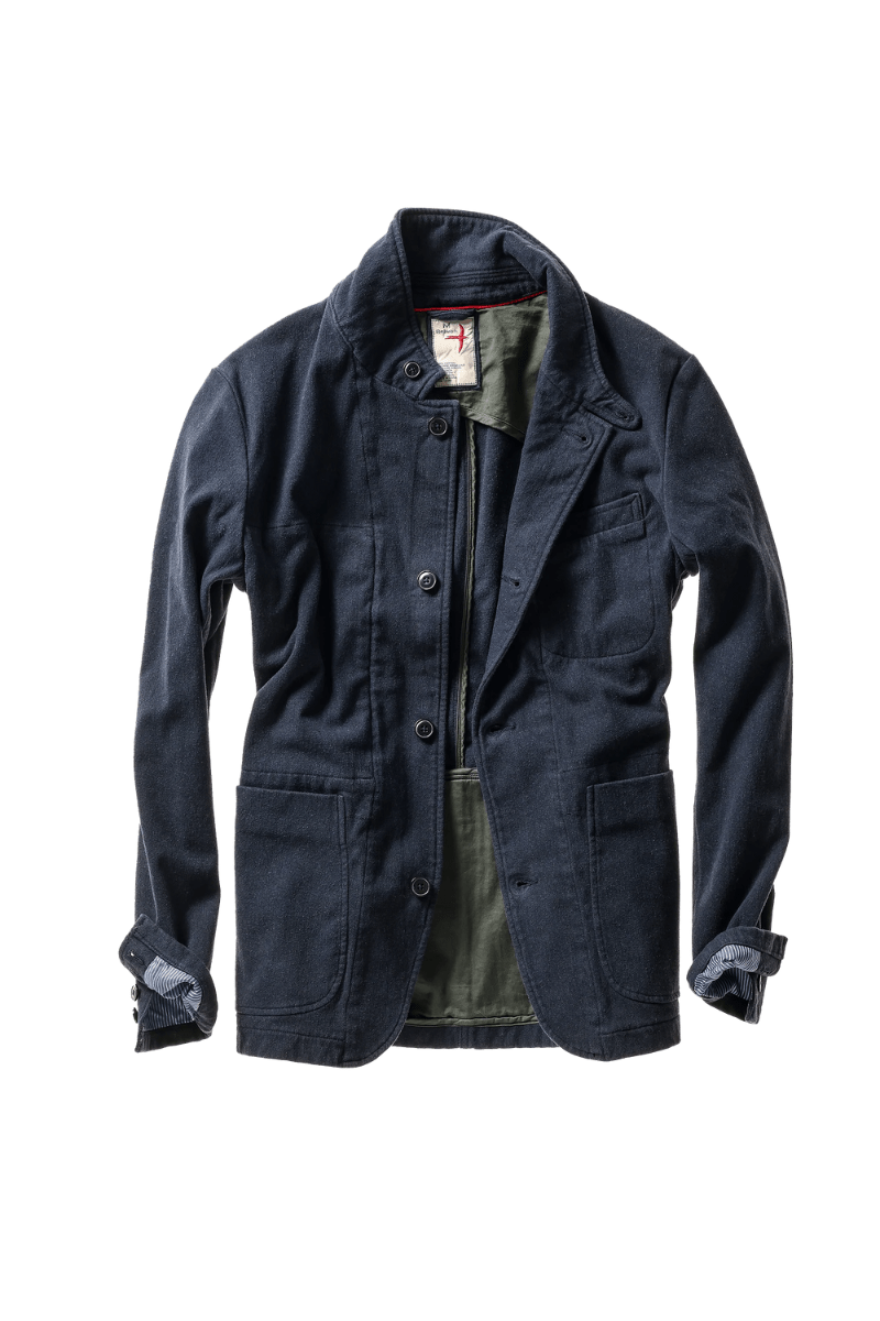 Blazer - Relwen - Moleskin Trap Blazer in Dk Navy - Archery Close