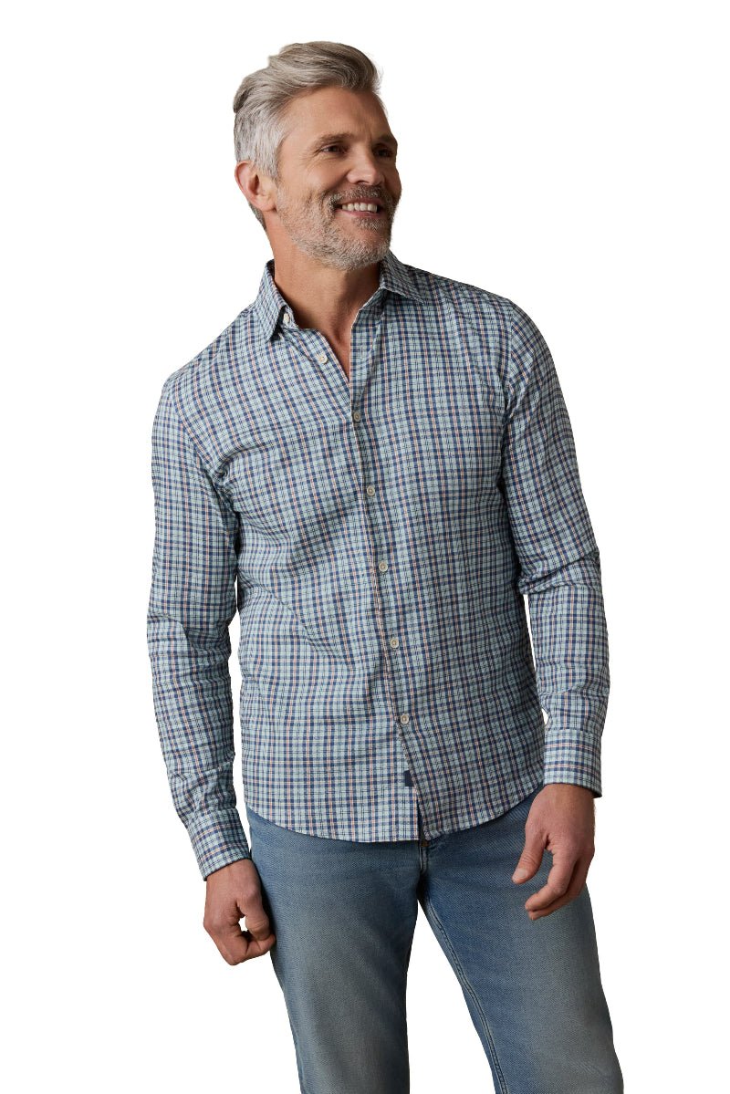 Shirts & Tops - Faherty Brand - Movement Monterey Shirt - Deep Sea Plaid - Archery Close