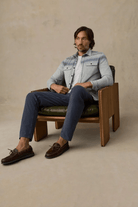 Pants - Faherty Brand - Movement Patina 5pocket pant in Blue Nights - Archery Close