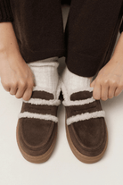 Shoes - Inuikii - Mule Wool in Dark Brown - Archery Close