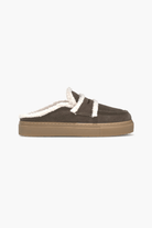 Shoes - Inuikii - Mule Wool in Dark Brown - Archery Close