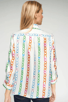 Shirts & Tops - Vilagallo - Multicolor Chain Print Shirt - Archery Close