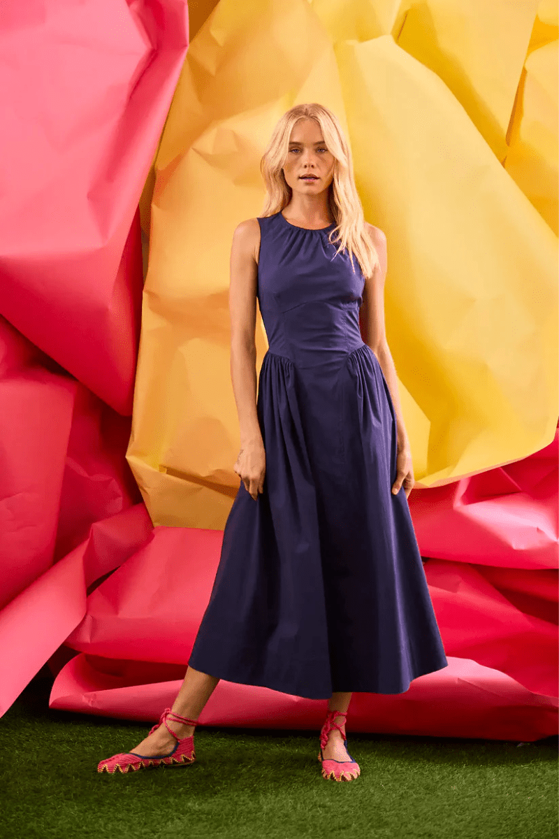 Dresses - Hunter Bell - Nantucket Dress in Navy - Archery Close