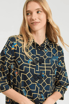 Dresses - Vilagallo - Navy Bamboo Dress - Archery Close
