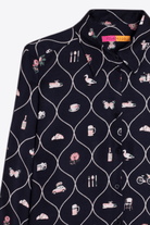 Shirts & Tops - Vilagallo - Navy Brasserie Shirt - Archery Close