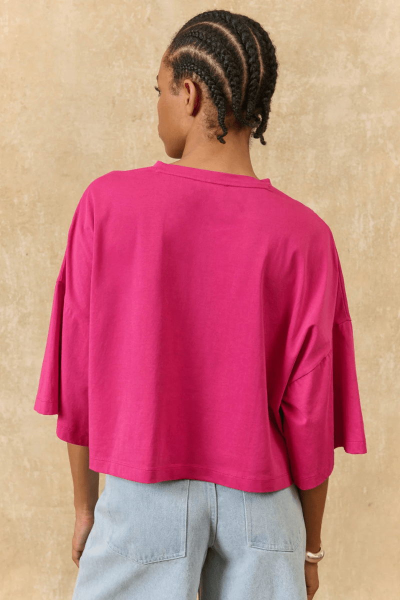 Shirts & Tops - Louise Misha - Neolar T-Shirt in Fuchsia - Archery Close