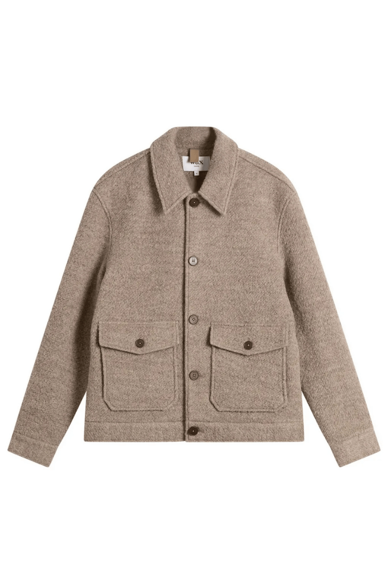 Outerwear - Wax London - Newgate Melange Wool Jacket - Archery Close