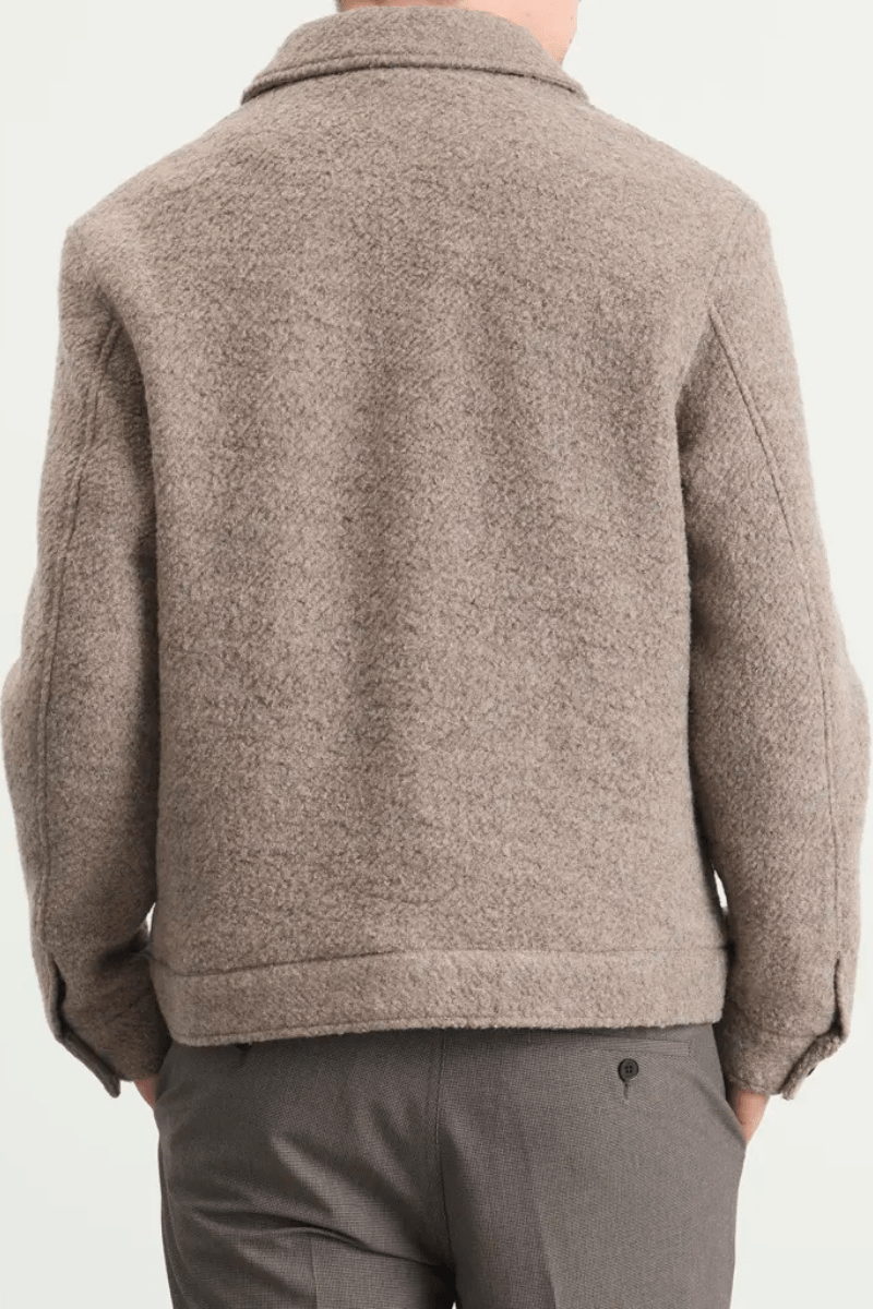 Outerwear - Wax London - Newgate Melange Wool Jacket - Archery Close