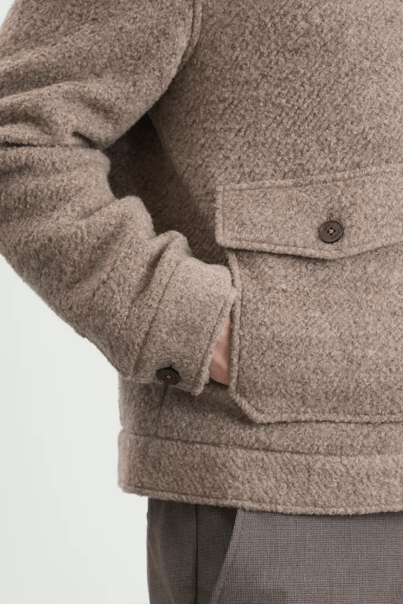 Outerwear - Wax London - Newgate Melange Wool Jacket - Archery Close