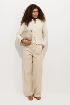 Sweater - Alex Mill - Nico Cardigan in Marled Ivory - Archery Close