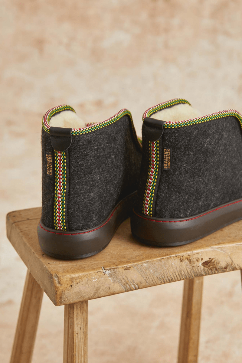 Slippers - Penelope Chilvers - Nordic Felt Wool-Lined Slipper - Archery Close