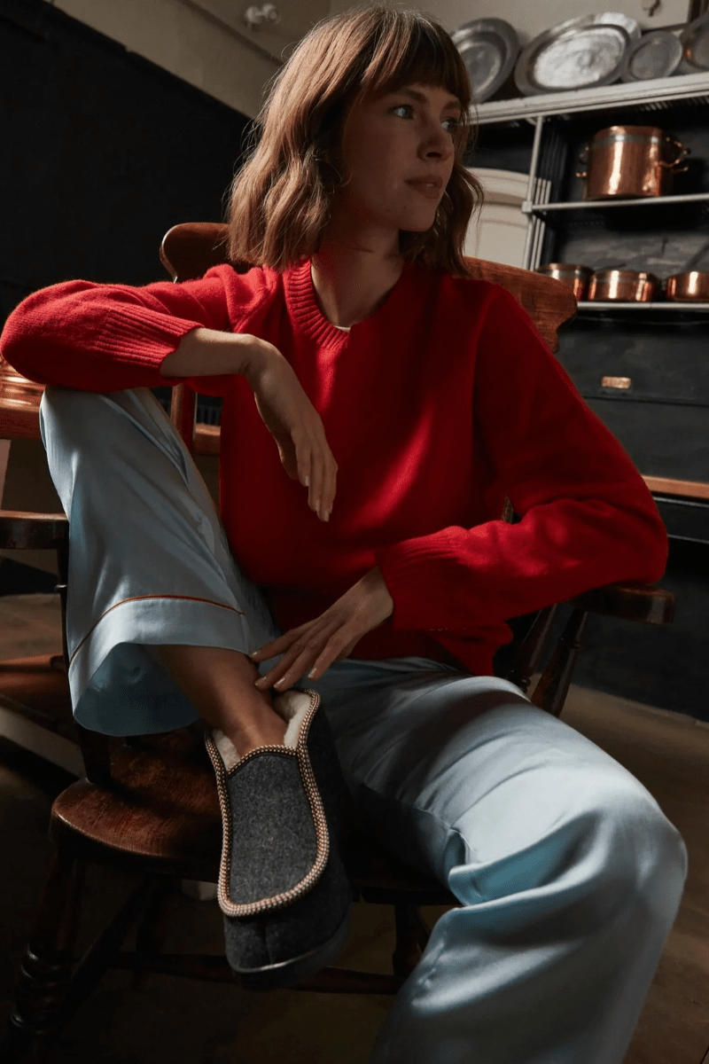 Slippers - Penelope Chilvers - Nordic Felt Wool-Lined Slipper - Archery Close