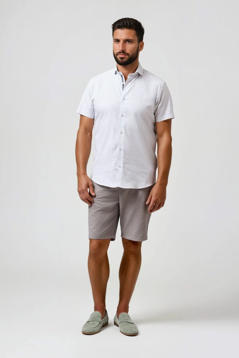 Stone Rose Nova - Green Circular Print Shirt