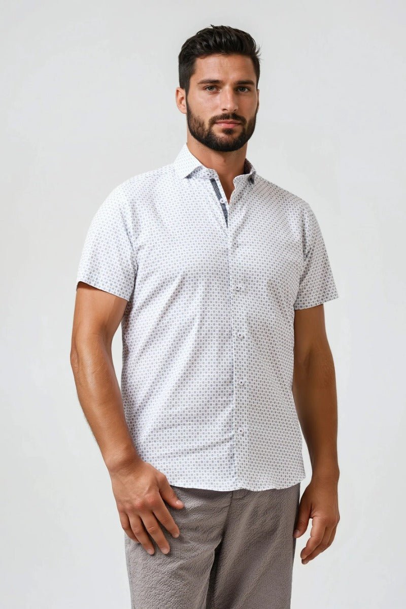 Stone Rose Nova - Green Circular Print Shirt