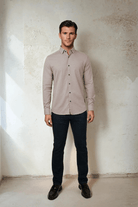 Shirts & Tops - Stone Rose - NOVA - Medium Orange Micro Weave Shirt - Archery Close