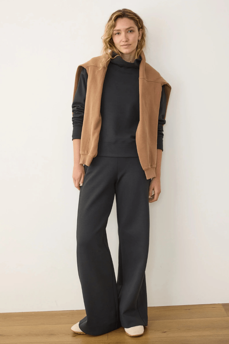 Sweatshirts - Marine Layer - Nova Mock Neck Sweatshirt - Archery Close