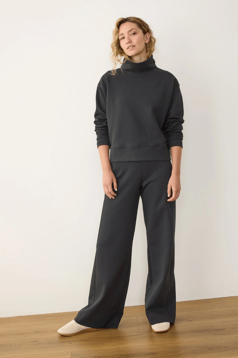 Sweatshirts - Marine Layer - Nova Mock Neck Sweatshirt - Archery Close