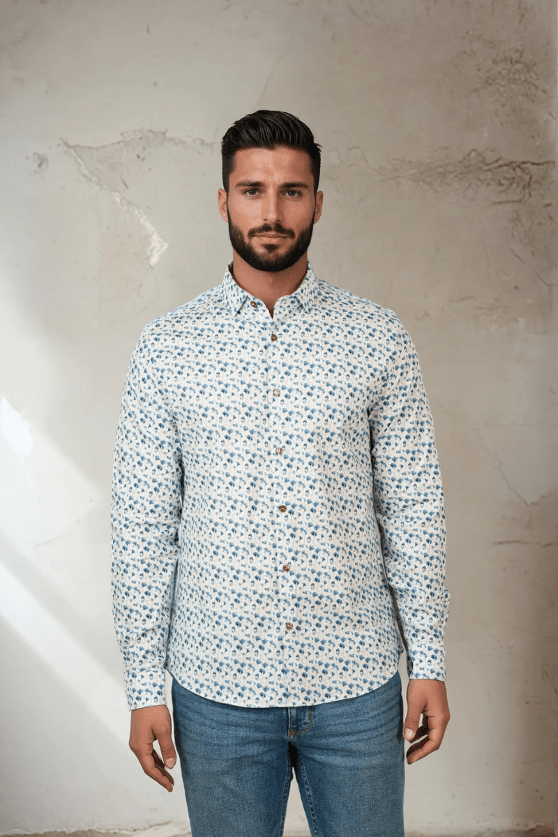 Shirts & Tops - Stone Rose - NOVA - Snowbrush Printed Shirt - Archery Close