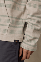 Sweatshirts - Faherty Brand - Oasis Hoodie in Sage Beach Stripe - Archery Close