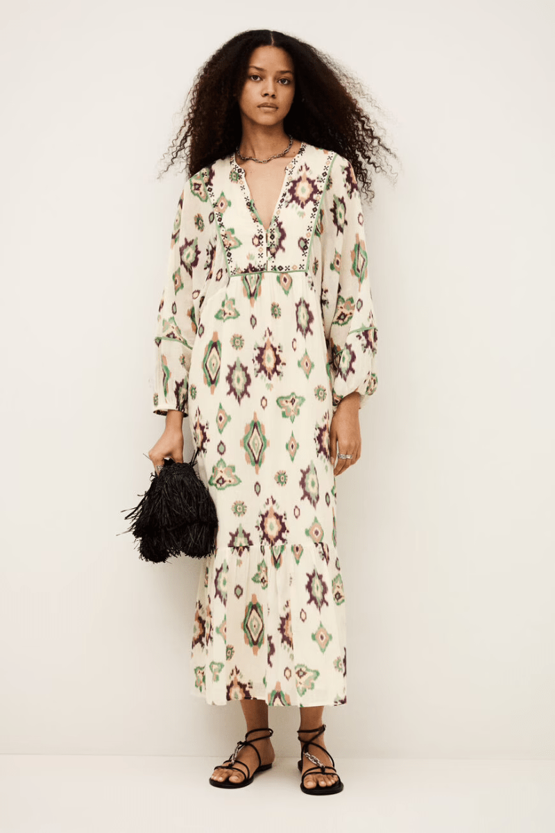 Dresses - ba&sh - Oelia Dress in Ecru - Archery Close