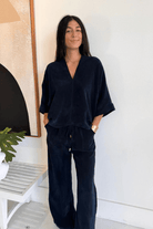 Shirts & Tops - Natalie Busby - Off the Cuff V - neck in Cupro - Archery Close