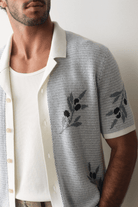 Sweater - Marine Layer - Olivo Resort Sweater White Olive - Archery Close