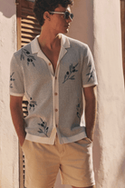 Sweater - Marine Layer - Olivo Resort Sweater White Olive - Archery Close