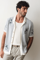 Sweater - Marine Layer - Olivo Resort Sweater White Olive - Archery Close