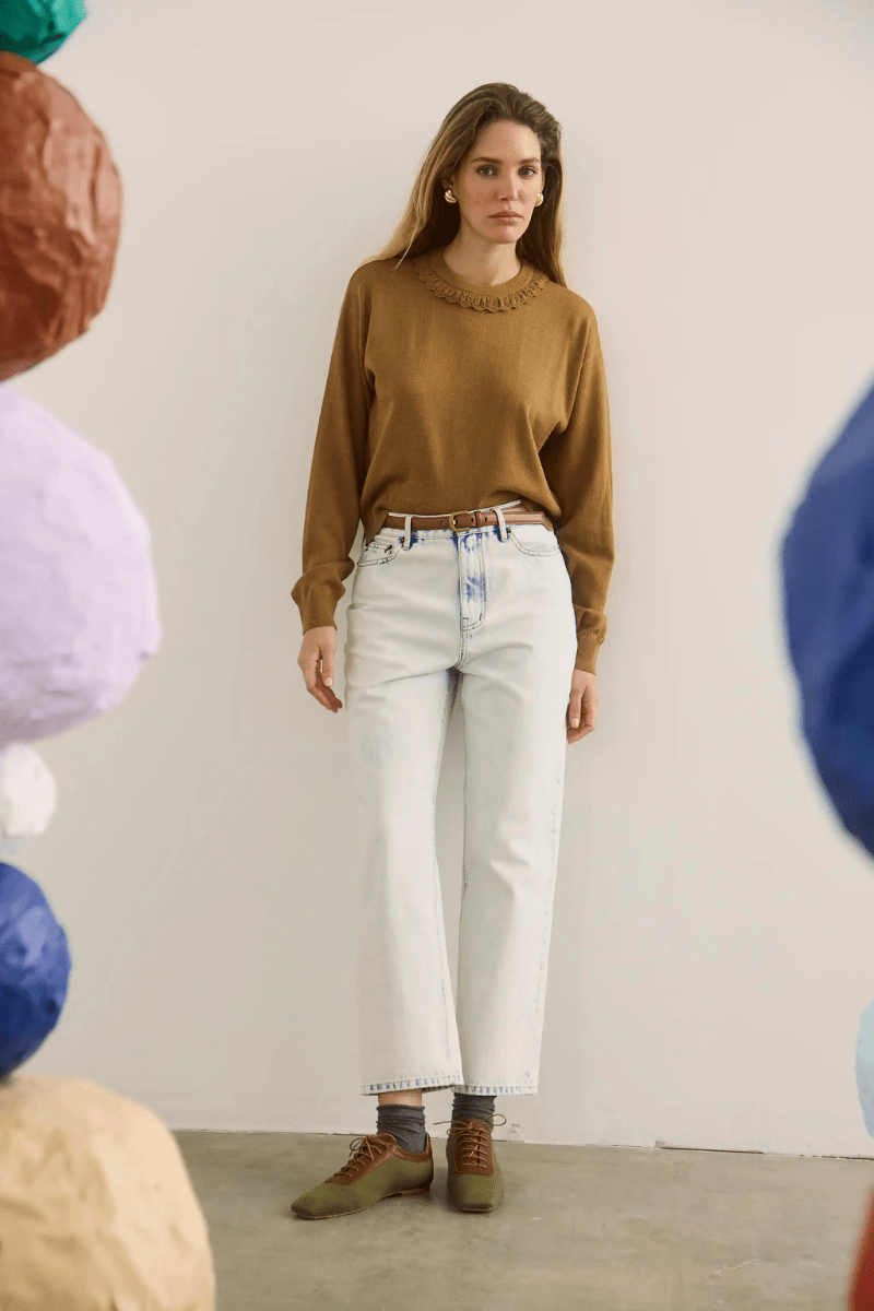 Sweater - Hunter Bell - Opal Sweater in Chestnut - Archery Close