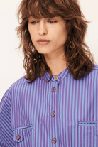 Shirts & Tops - Sessun - Orregia Blouse in Majesty Blue - Archery Close