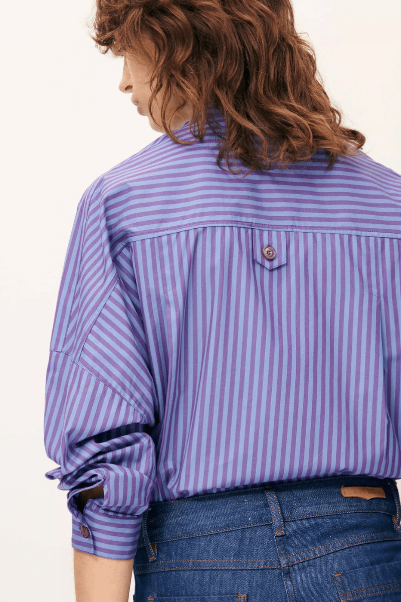 Shirts & Tops - Sessun - Orregia Blouse in Majesty Blue - Archery Close