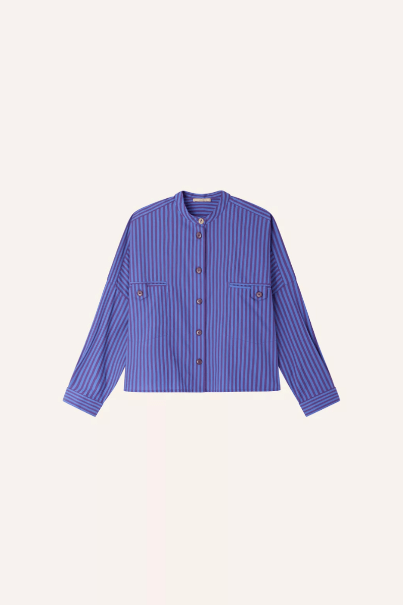 Shirts & Tops - Sessun - Orregia Blouse in Majesty Blue - Archery Close