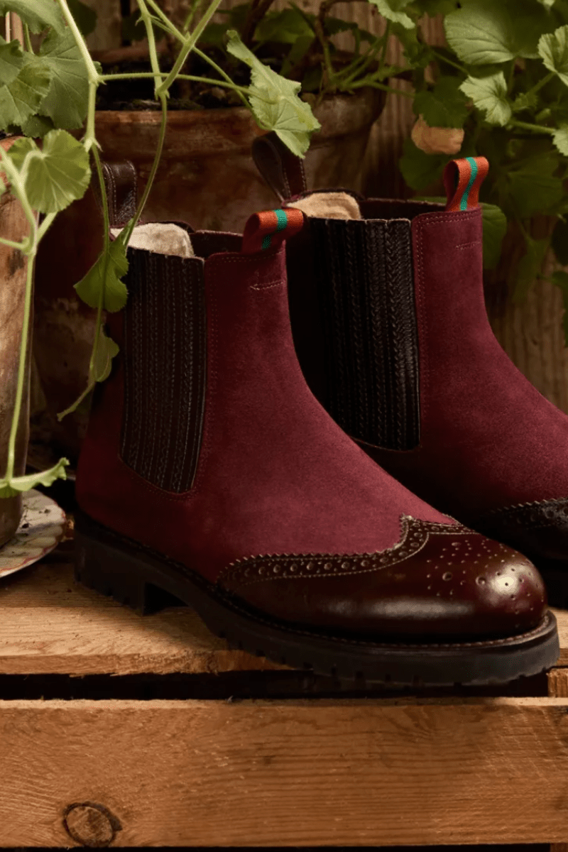 Boots - Penelope Chilvers - Oscar Brogue - Tip Wool - Lined Boot - Archery Close