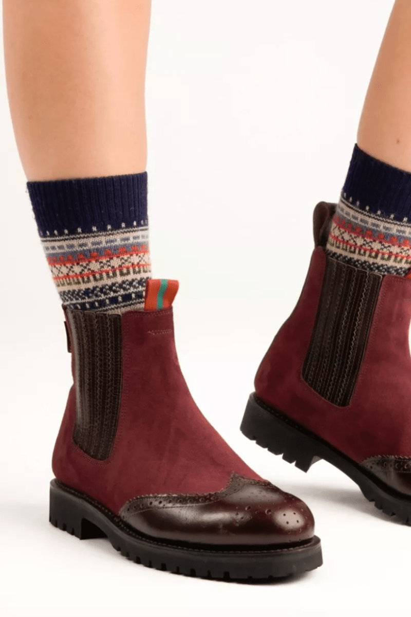 Boots - Penelope Chilvers - Oscar Brogue - Tip Wool - Lined Boot - Archery Close