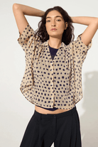 Shirts & Tops - Cotelac - Oversized Blouse in Pink House Print - Archery Close