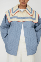 Outerwear - Stella Nova - Oversized Quilted Sailor Coat - Archery Close