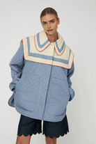 Outerwear - Stella Nova - Oversized Quilted Sailor Coat - Archery Close