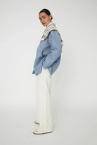 Outerwear - Stella Nova - Oversized Quilted Sailor Coat - Archery Close